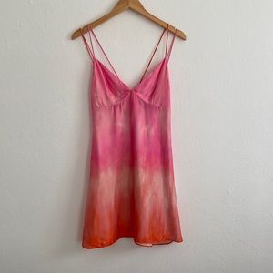 Ombre pink and orange slip